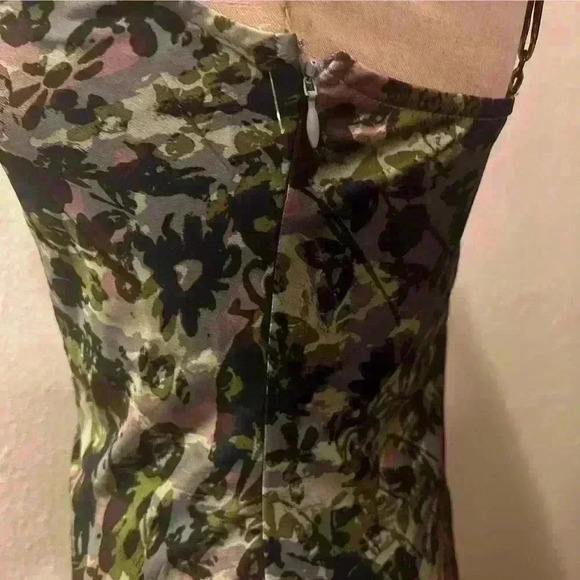 BP Cowl Neck Mini Dress in Black-Brown Floral Camo Size S - Picture 7 of 11